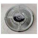 Vintage chrome lazy susan w/ 4 cut glass divided