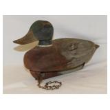 Vintage hand carved & painted wooden Mallard duck