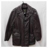 Vintage Cooper leather jacket coat w/ zippered