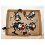4 Zebco fishing spinning reels: Three Dock Demon