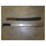 2 machete knives: Tramontina Brazil 24" blade