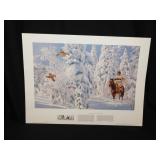 Pencil signed Illinois Ducks Unlimited print by