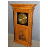 Pheasants Forever solid oak wall clock w/ logo,