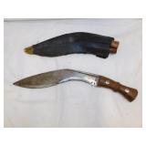 Kukri curved blade utility fighting knife & 2