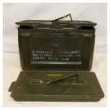 WWII metal military ammo ammunition box