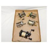 5 vintage baitcasting fishing reels: 3