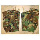 2 pair US military camouflage canvas pants,