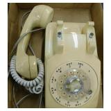 Vintage ITT rotary dial telephone and cord