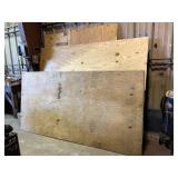 Approx. 10 Sheets of 3/4"-1/2", and 1/4" plywood,