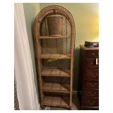 5- Tier Wicker Arched Bookcase, Measures: 25'W x