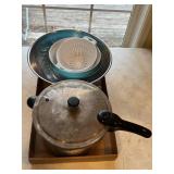 16' Stainless Glass Mixing Bowl, Mint Green