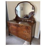 Antique Mahogany 7- Drawer Dresser with Matching