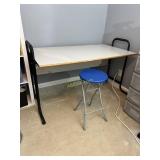 Black/Grey Craft Table, Measures; 57"W x 30"D x