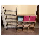 Black 5- Tier Metal Rack; Measures: 24"W x 6"D x