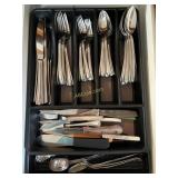 Silverware Tray Filled with 40+ pcs. Of