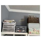 White/Clear 3-Drawer Storage with Craft Paper