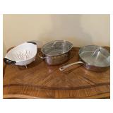 Princess House Stainless Oval Pot with Clear Lid,