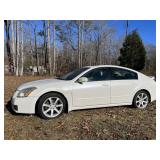 2007 White Nissan Maxima SE, 3.5 Liter V6 Engine,