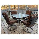 5 pc. Outdoor Patio Set, 42' Glass Top Table and