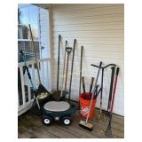 Poly Lawn Rake, Shovel, 2- Garden Rakes, Garden