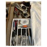 Box Filled with Kitchen Utensils, Box Filled with