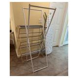 White Metal Collapsible Stand Alone Clothing