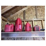 2- 2 Gallon Gas Cans, 6- Gallon, 16 oz. Gas Can,