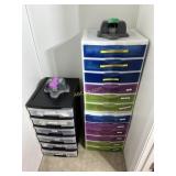 Black/Clear 6- Drawer Storage Organizer with