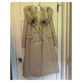 Rubel original 100% wool cream colored trench