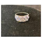 .925 Sterling Silver Tanzanite Ring, Size 8