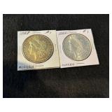 1882 and 1887 Morgan $1, 90% Silver