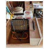 2- Lance cracker jars, flood light, money box