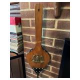 Vintage wooden bellows and fireplace metal spark