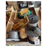 Spool of fiber electric fence, roll of aluminum