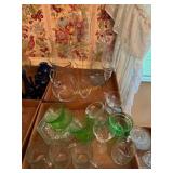 4pc Christmas holly glass coffee mugs, 7pcs of
