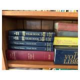 Religion books, the volume library books, and