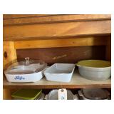 Round stoneware baking dish, rectangular