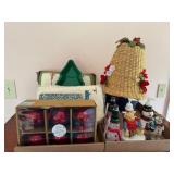 Christmas ornaments, soap dispensers, drapes,