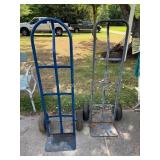 Pair of blue truck dollies