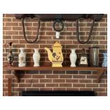 Vintage MCM wooden candle holder, Indian Pitcher,