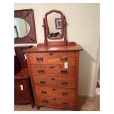Antique Oak chest of drawers with articulating