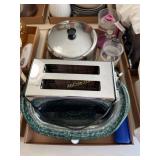 Rival crockpot, Toastmaster stainless toaster,