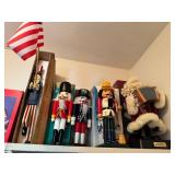 Santa musician, 3 nutcrackers, 4th of July Uncle