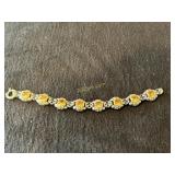 7 1/2ï¿½ Sterling, .925, and 14 KT Bracelet with