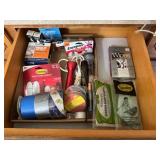 Drawer- box of electrical tape, silver polishing