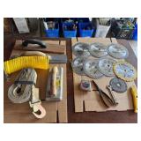 Masonry trowels, ratchet strap, airline coil, 7