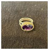 .925, 14K, Sterling and Gold, 7 1/4 with Amethyst