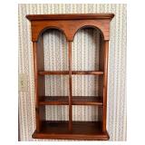 3- Tier stained pine display shelf (wall