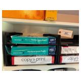 8 packs of paper (2 opened), 6 paper organizers,