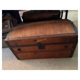 Wooden vintage travel chest